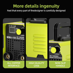 SEESE 155Amp MINI Portable Welding Machine, Stick Welder, AC 110/220V smart conversion, LED Display Digital Welder, Portable MMA Arc Welder Gift for Thanksgiving,Christmas,New Year
